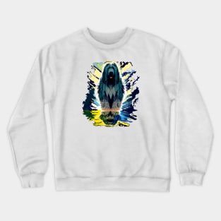 Bearded Collie Dog Print Crewneck Sweatshirt